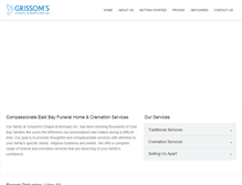 Tablet Screenshot of grissomsmortuary.com